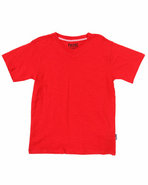 Boys Solid V-Neck Tee (8-20) Red 8 (S)