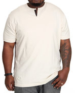 Men Thompson Y-Neck T-Shirt (B&T) White 5X-Large