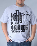 Men King Of Swagger Tee Grey 4X