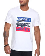 Men Cotton Jersey Graphic Croc Lacoste Tee White X