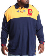 Coogi Men Toggle Rugby Polo (B&T) Navy 3X-Large