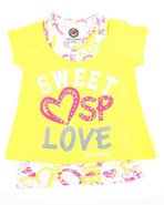 Girls Sweet Lover 2-Fer Top (Little Girls) Yellow 