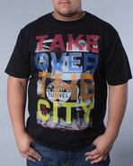 Men Take Over Tee (B +T) Black 4X