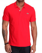 Men L!Ve S/S Solid Pique Polo Red Large