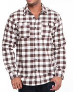 Men Lean To Button-Down Brown Medium