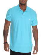 Men S/S Basic Pique Polo Light Blue X-Large