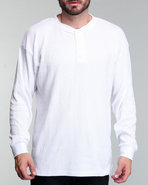 Men Premium Henley Thermal White X-Large