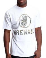 Men Battle Camo Tee White X-Large