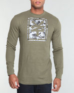 Men Z Y Camo Logo L/S Thermal Olive Medium