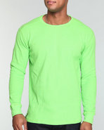 Men L/S Crew Neck Thermal Shirt Lime Green X-Large