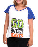 Women Mix Fabric Hi Low Top (Plus) White 3X