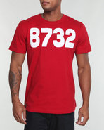Men Core 8732 White Tee Red 3X-Large