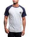 Men Baseball Raglan Tee Navy Small