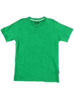 Boys Solid V-Neck Tee (8-20) Green 18/20 (Xl)
