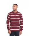 Men Duck Henley Maroon Large