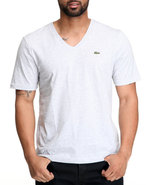 Men L!Ve S/S Jersey V-Neck Tee Light Grey Large