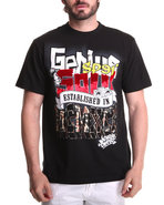Men Genius Camo Tee Black Large