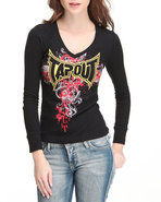 Tapout Women Blackfest Thermal Tee Black Medium