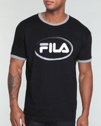 Men Oval Fila Tee Black X-Large