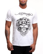Men Tiger Head Basic Tee White X-Large