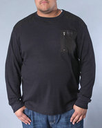 Men Rosetta Long Sleeve Thermal (B +T) Black 5X