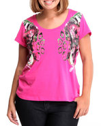 Women The Beauty Of Flight Printed Bust Tee (Plus)