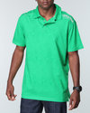 Men S/S Contrast Cutup Script Polo Green X-Large