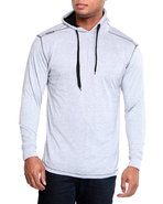 Men Solid Jersey Pullover Shirt Grey Xx-Large