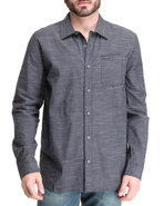 Men Petersen L/S Button-Down Navy Large