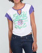 Women Mix Fabric Clrblck Crop Top White Large