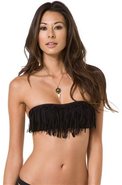 L Space Knotted Fringe Dolly Bandeau Top Swimwear