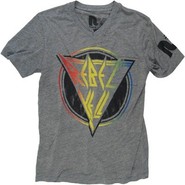 Rebel Yell Icon Vneck Tee in Heather Grey
