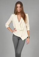 V Blazer in Cream