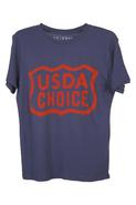 USDA Choice Short Sleeve Graphic Tee in Navy