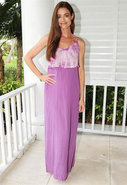 Lili Ruffle Maxi Dress in Lavender