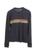 Burkman Bros Chest Stripe Graphic Tee in Navy