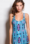 Adi Aztec Stripe Tank in Blue