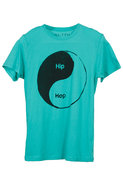 Hip Hop Short Sleeve Graphic Tee in Billiard
