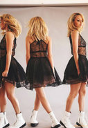 Courtesy Frock in Black Lace/Nude