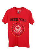 Rebel Yell Classic Crest V neck Tee in Red