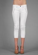 Rockstar Denim Cropped Welt Pocket Jean in White