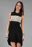 Agnes Dress in Black/Cream