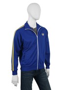 Twin Taped Track Jacket in Regal with Vibrant Yell