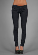 Black Jewel Zipper Jegging in Midnight
