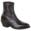 6  Side Zipper Boots (Smooth Black) - Men's Boots 