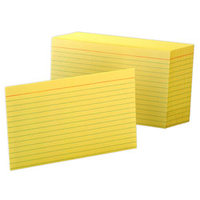 (R) Color Index Cards, Ruled, 4in. x 6in., Canary,