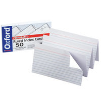 (R) Perforated Index Cards, Ruled, White, Pack Of 