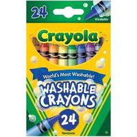 (R) Washable Crayons, Assorted Colors, Pack Of 24