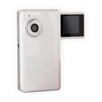 Digital Video Camera With Swivel Screen, White