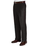 Business Express Pleated Front Trousers- Navy Stri